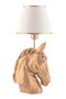 Opviq Lámpara de Mesa Horse - Blanco y Dorado